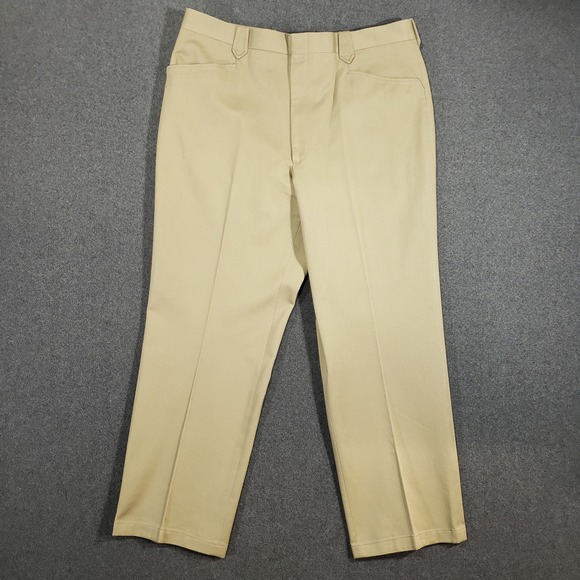 King Ranch Kyber Khakis Men Pants 38x30 Tan Vintage 5 Pocket Made in USA Western